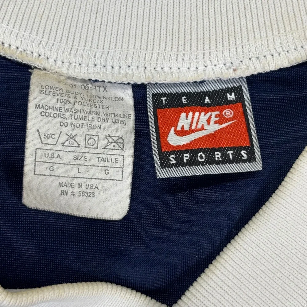 Vintage Nike Football Jersey Mens L Navy Blue Made in USA Mesh‎ Number 32 Style